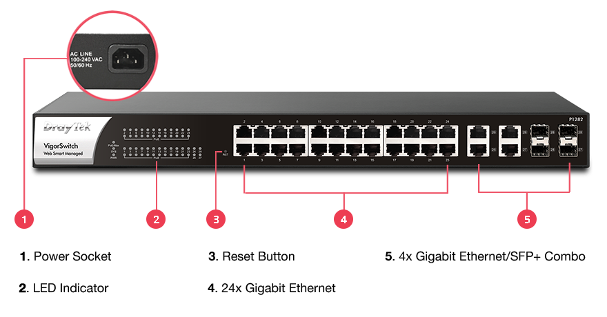 VigorSwitch G1282 - 24 Port Gigabit VigorSwitch G1282 - 24 Port Gigabit