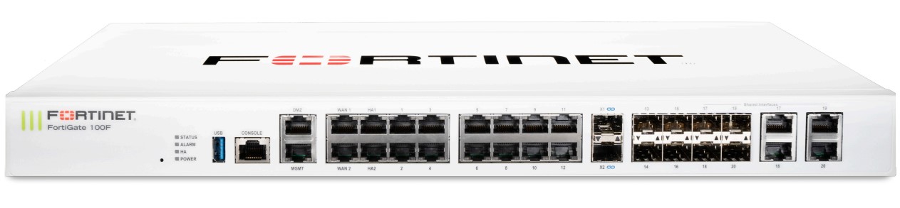 Thiết bị tường lửa Fortinet FG-100F Thiết bị tường lửa Fortinet FG-100F