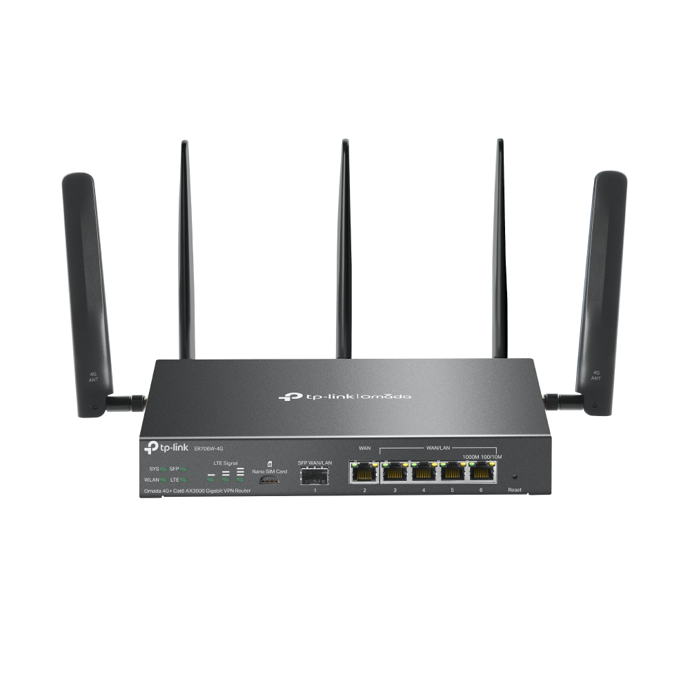 VPN Router Omada 4G ER706W-4G AX3000 VPN Router Omada 4G ER706W-4G AX3000